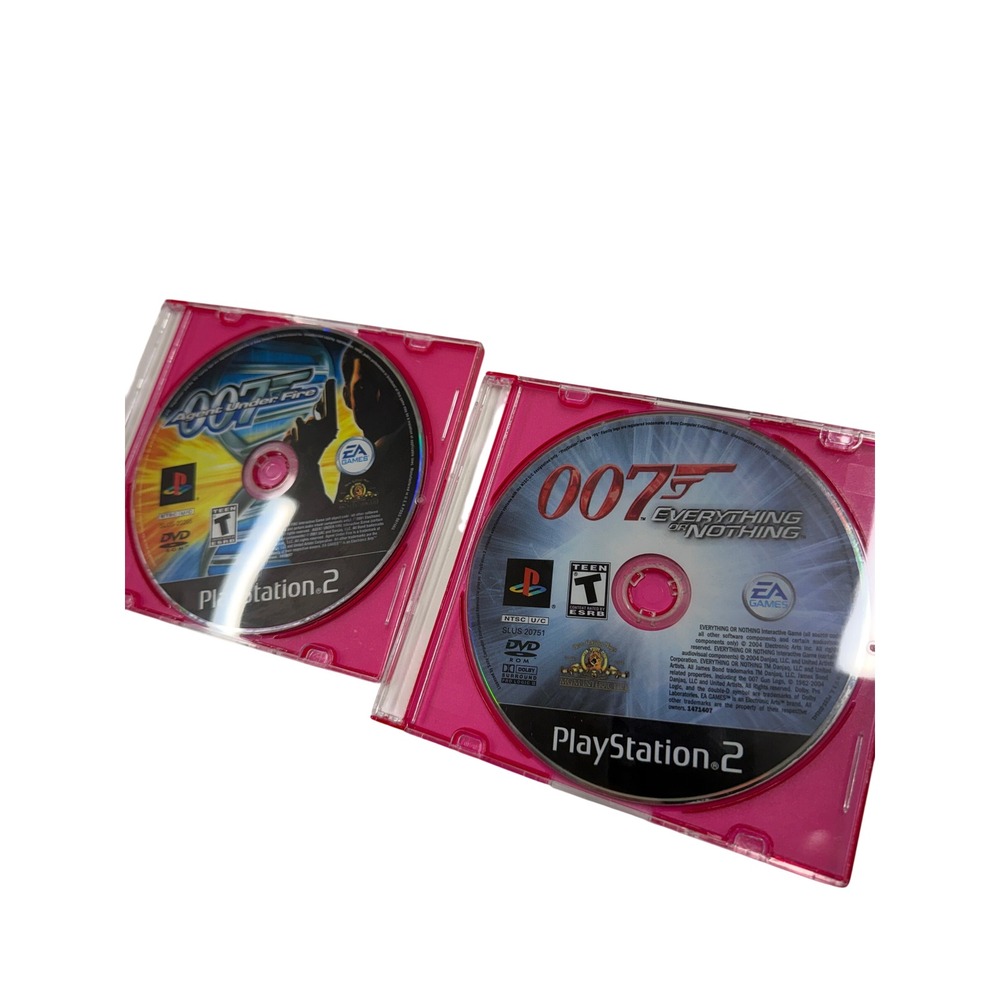 Sony PS2 007 Agent Under Fire & Everything or Nothing James Bond Game Bundle